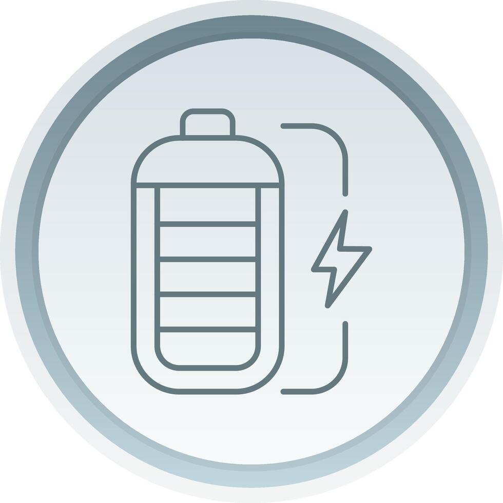 Battery Linear Button Icon vector