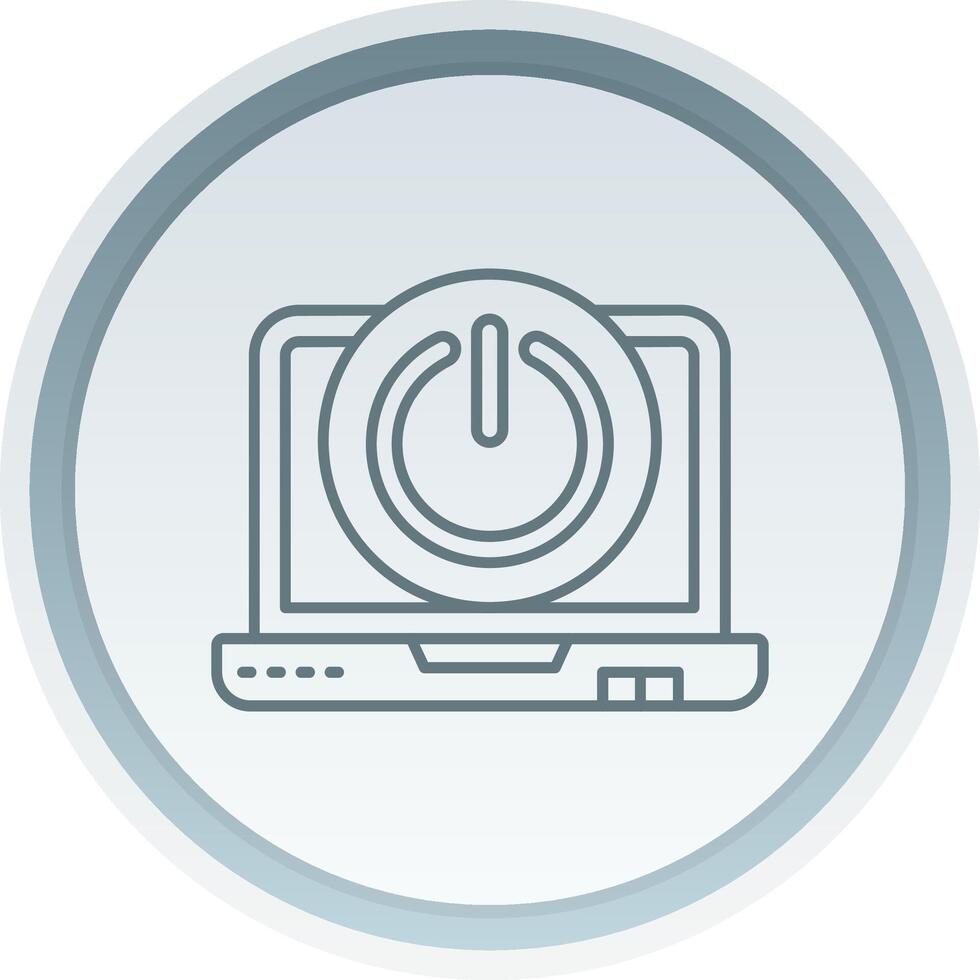 Power off Linear Button Icon vector