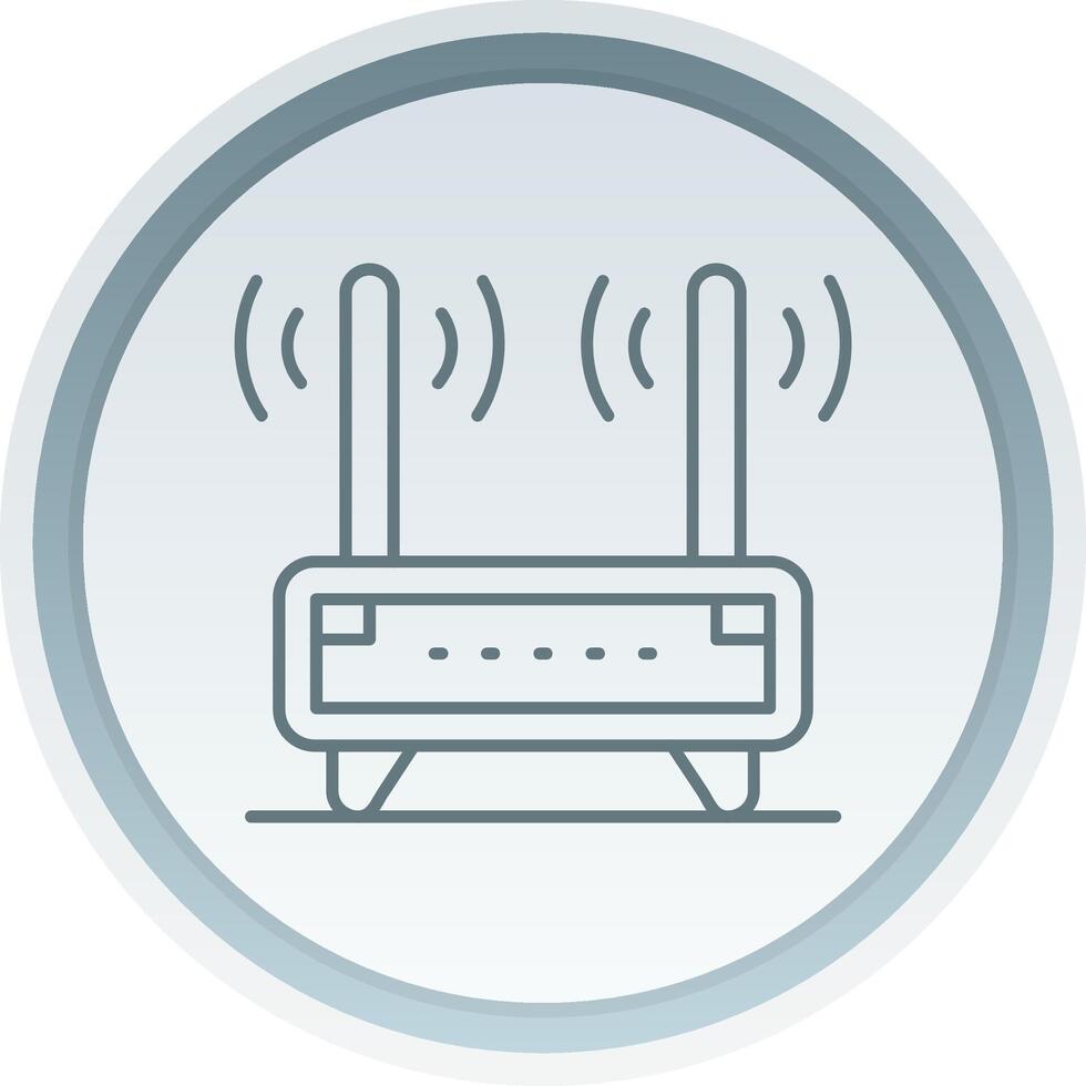 Router Linear Button Icon vector