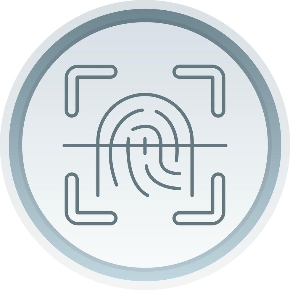 Finger print Linear Button Icon vector