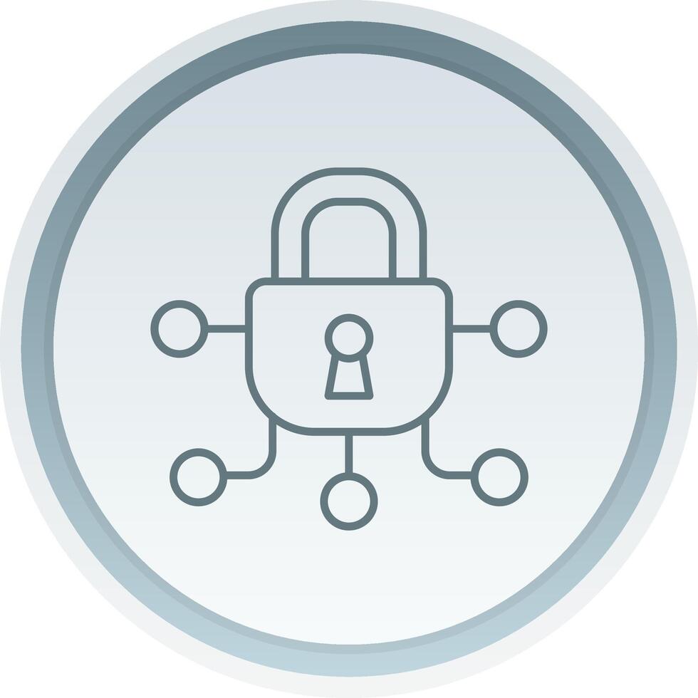 Safe Linear Button Icon vector