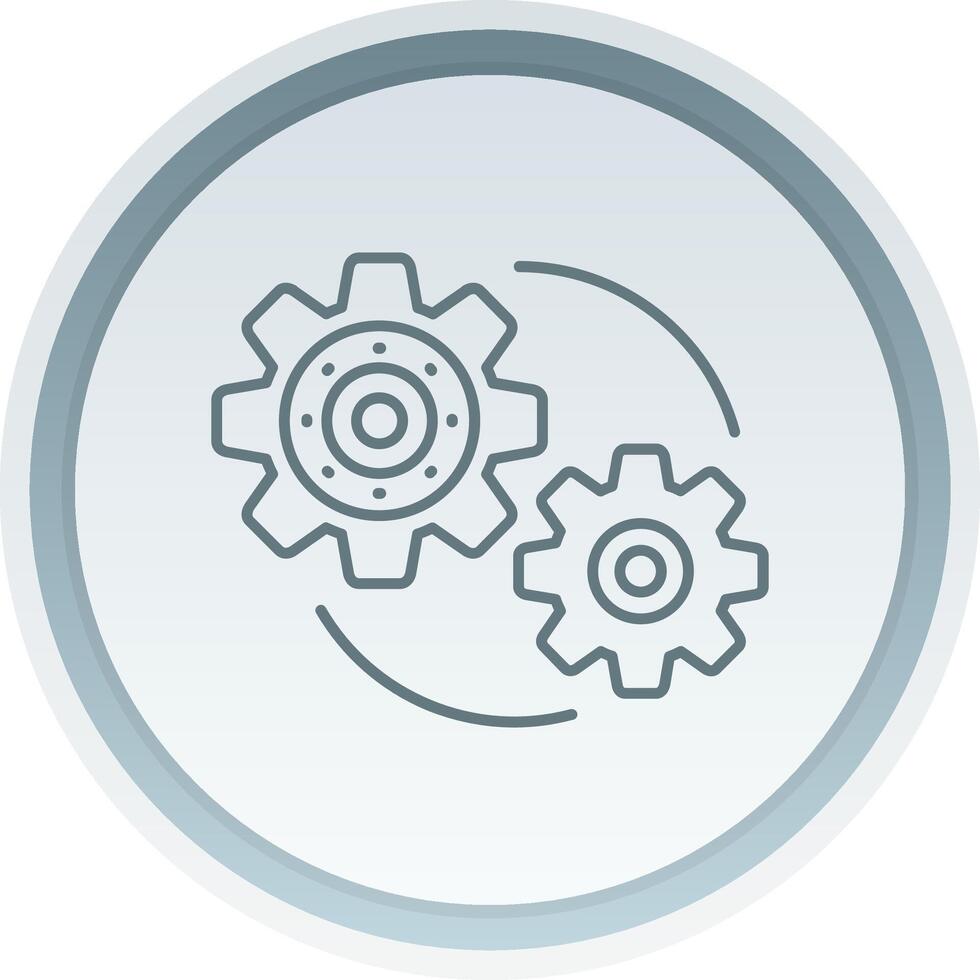 Setting Linear Button Icon vector