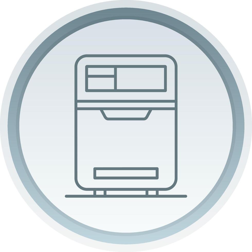 Fridge Linear Button Icon vector