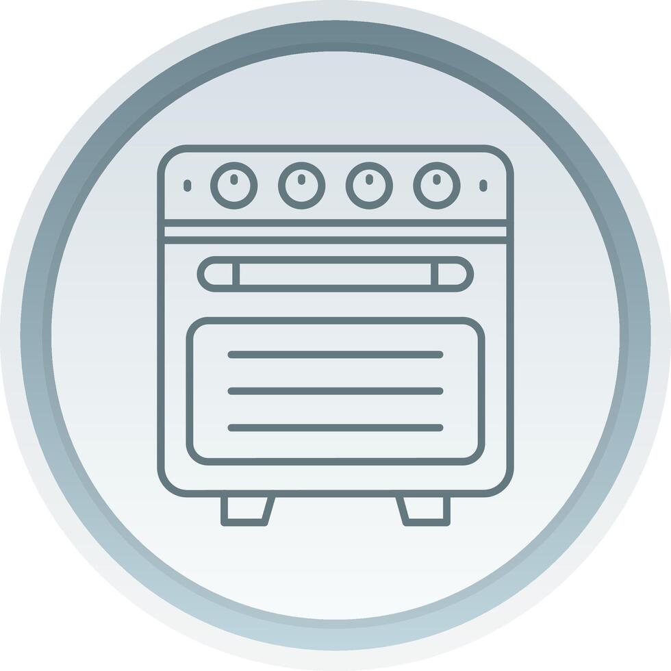 Oven Linear Button Icon vector