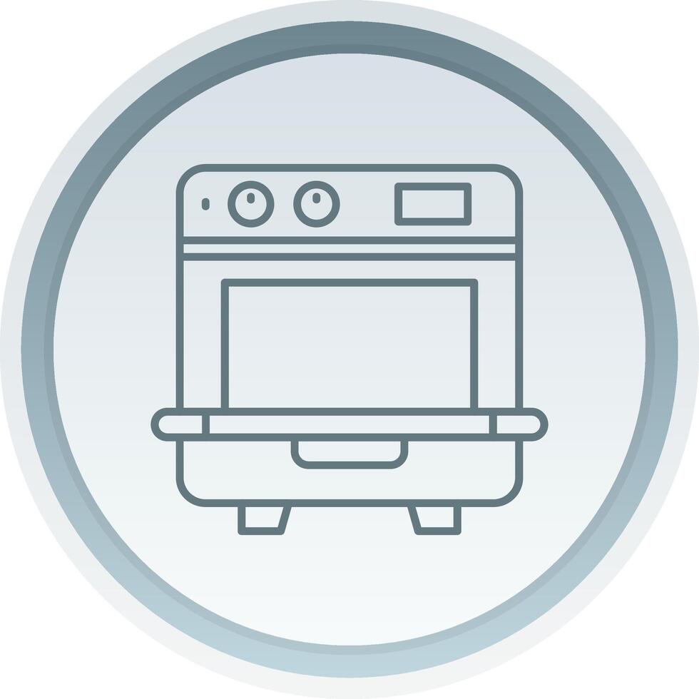 Dishwasher Linear Button Icon vector