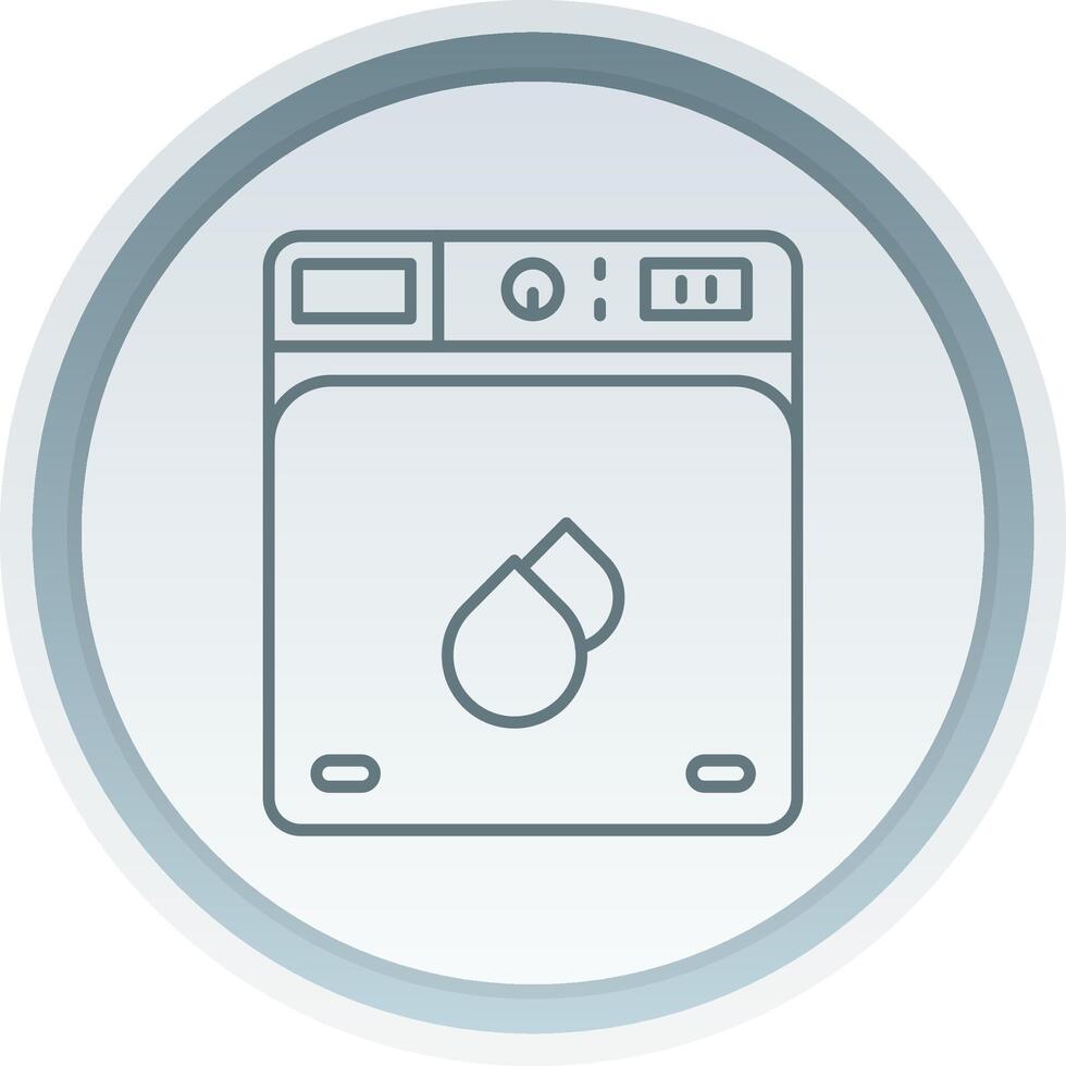 Laundry Linear Button Icon vector