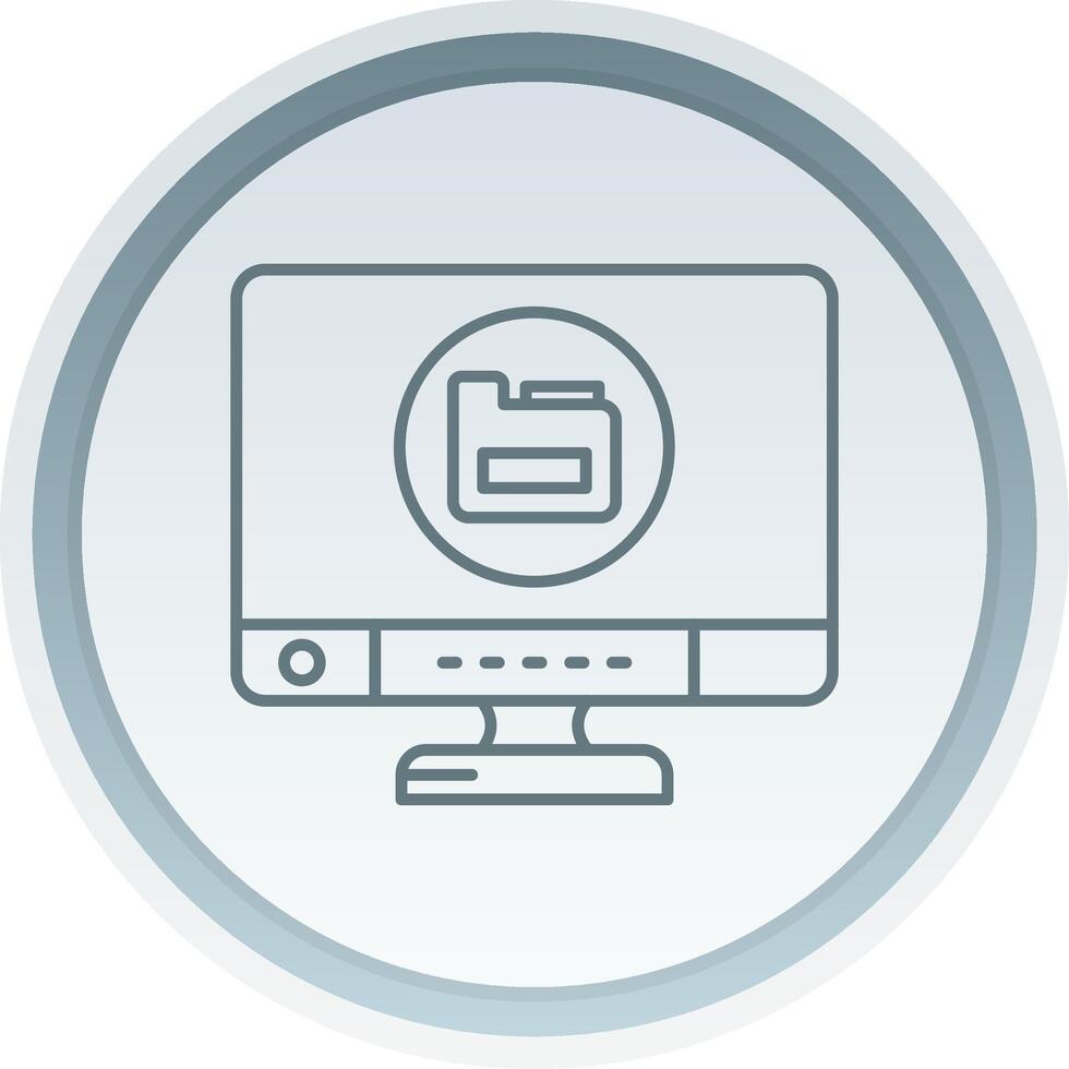 Data Linear Button Icon vector