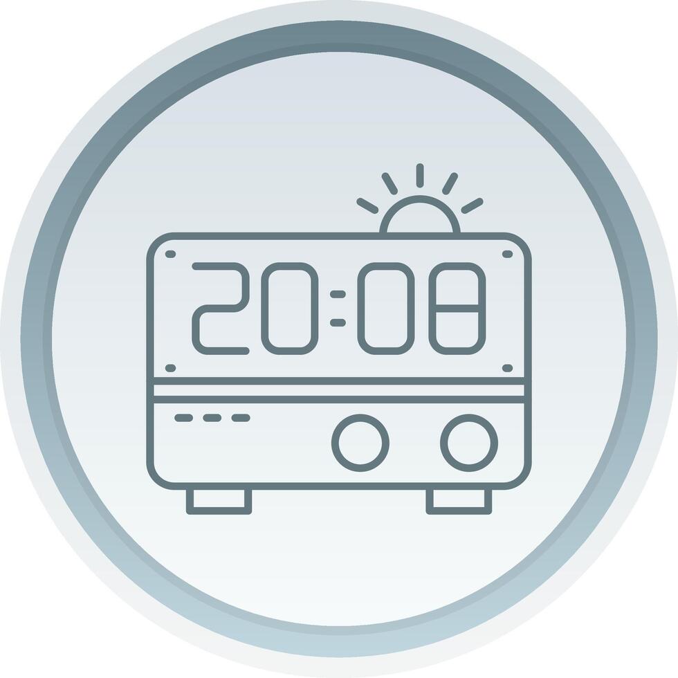 alarma reloj lineal botón icono vector