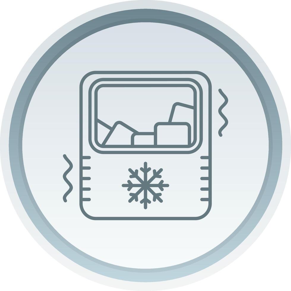 Ice maker Linear Button Icon vector
