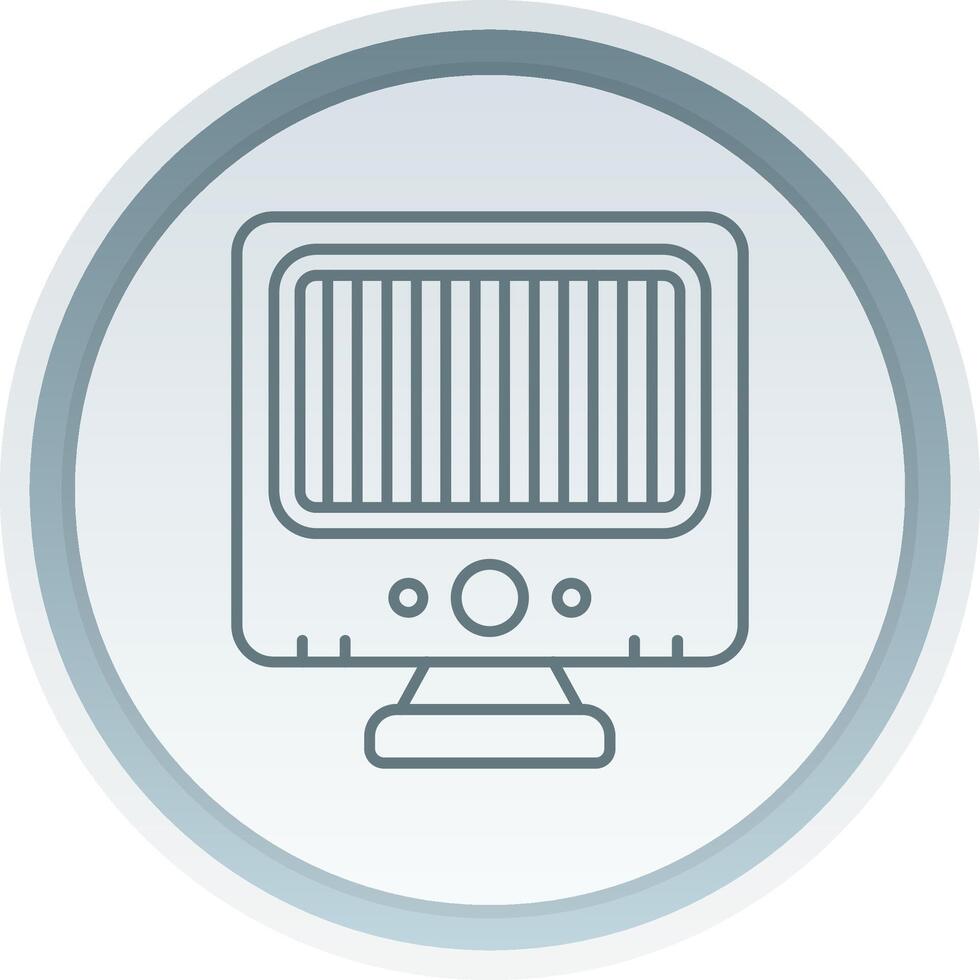 Heater Linear Button Icon vector