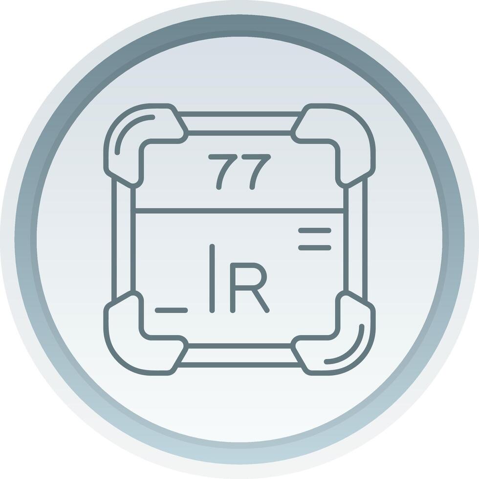 iridio lineal botón icono vector