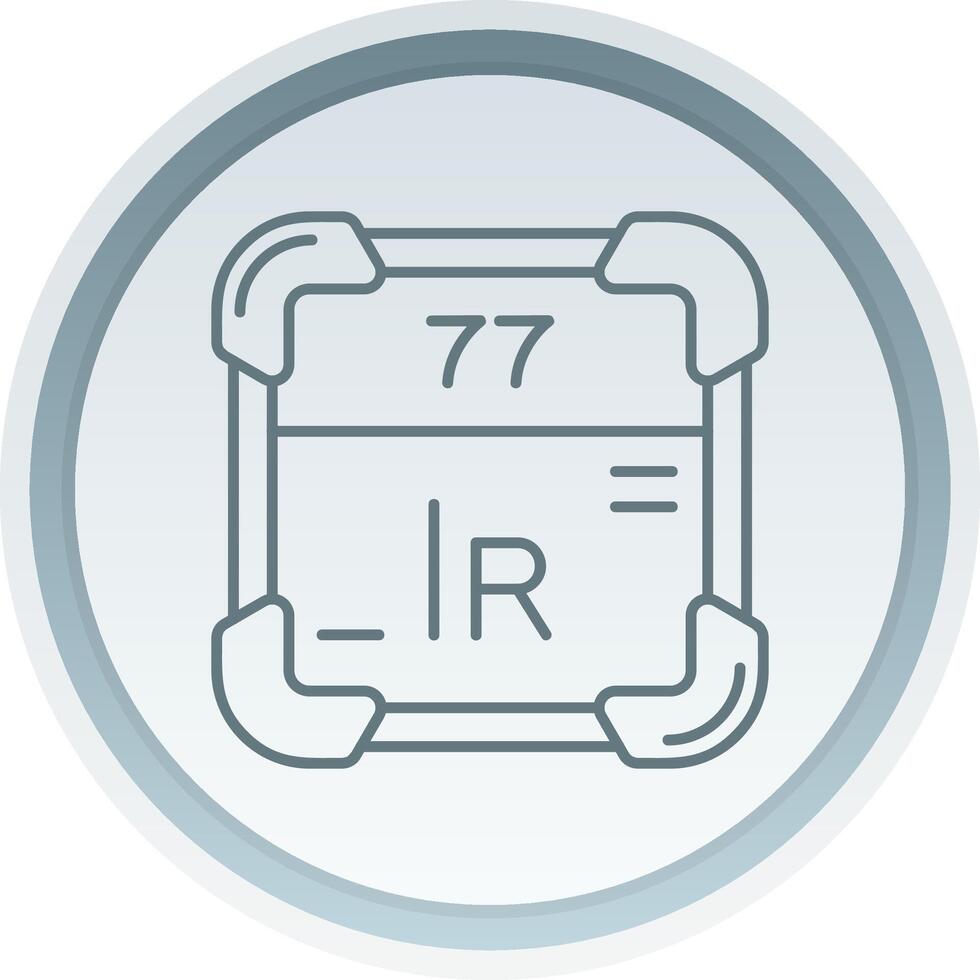 Iridium Linear Button Icon vector