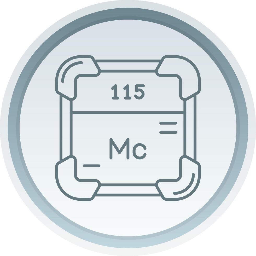 Moscovium Linear Button Icon vector