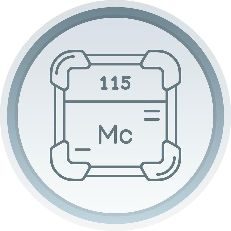 Moscovium Linear Button Icon vector