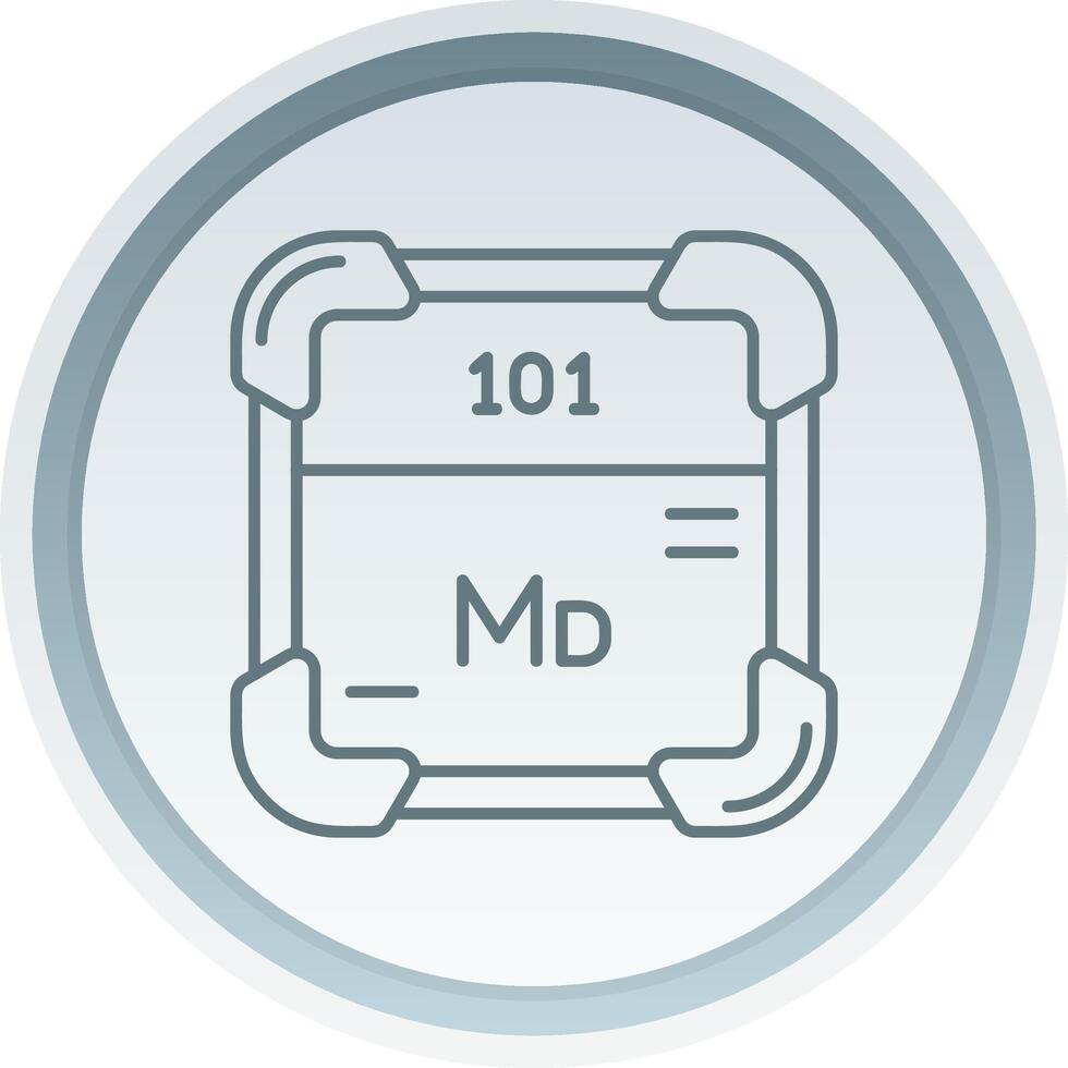 Mendelevium Linear Button Icon vector