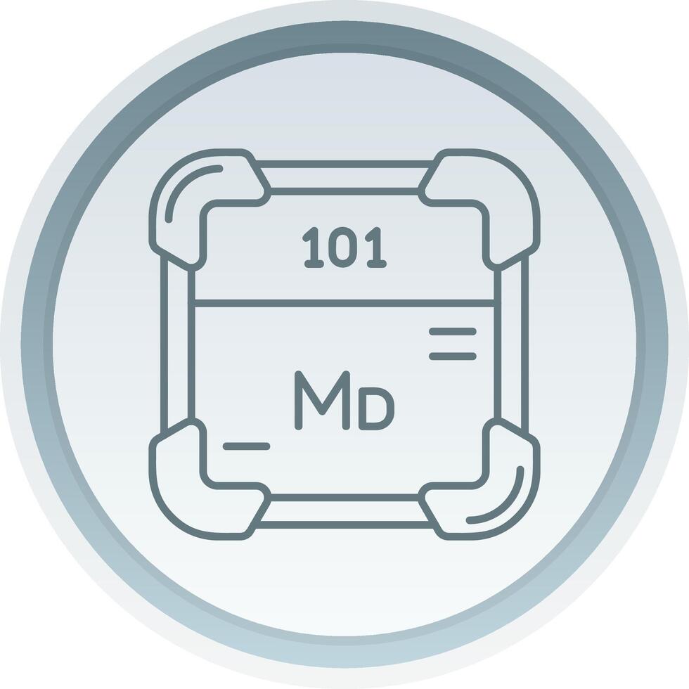 Mendelevium Linear Button Icon vector