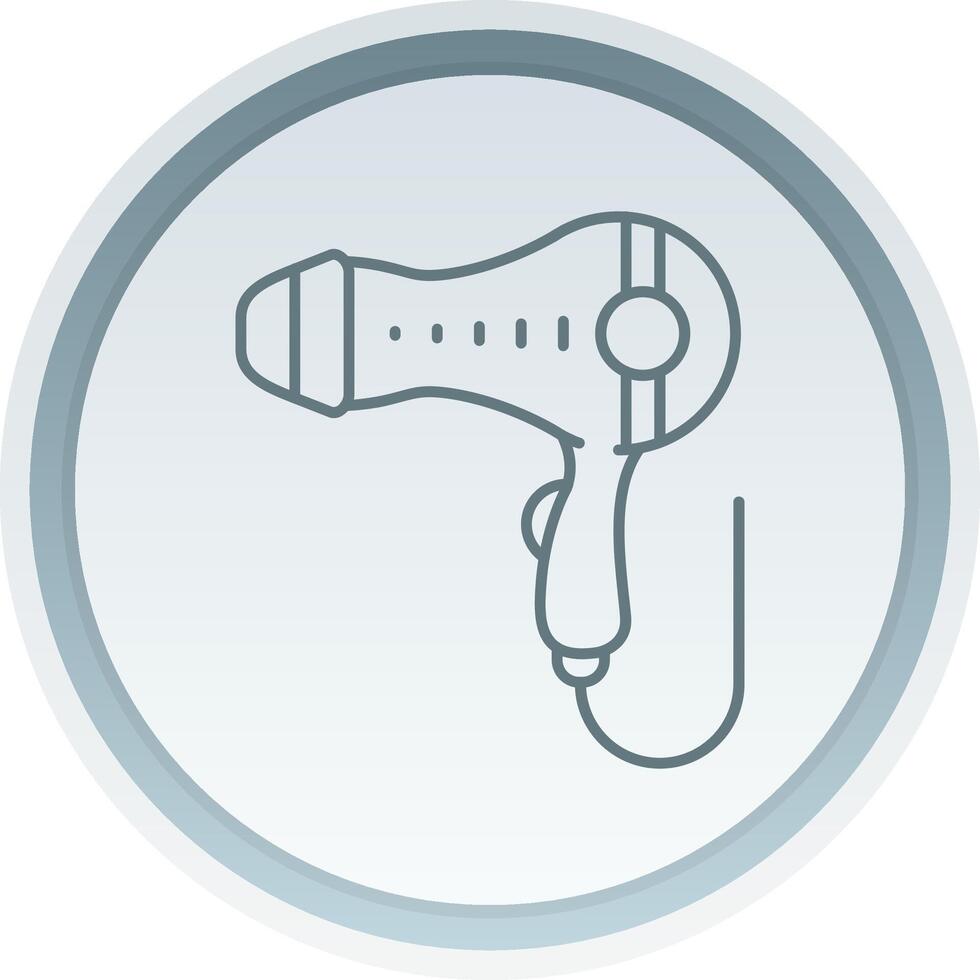 Hair dryer Linear Button Icon vector