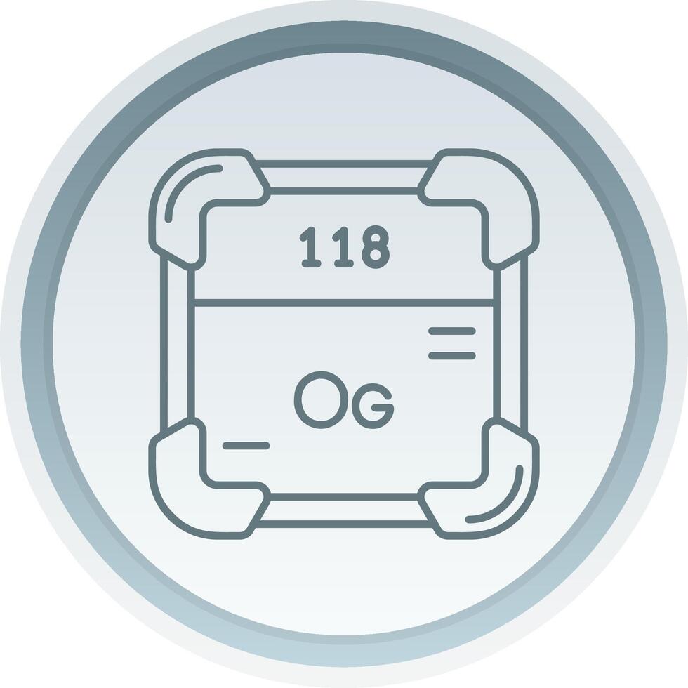 Oganesson Linear Button Icon vector