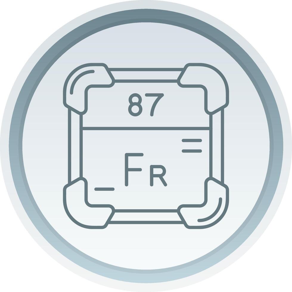 Francium Linear Button Icon vector