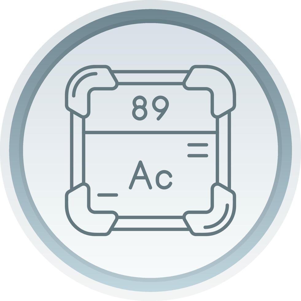 Actinium Linear Button Icon vector