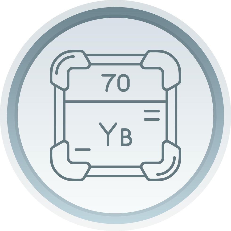 Ytterbium Linear Button Icon vector