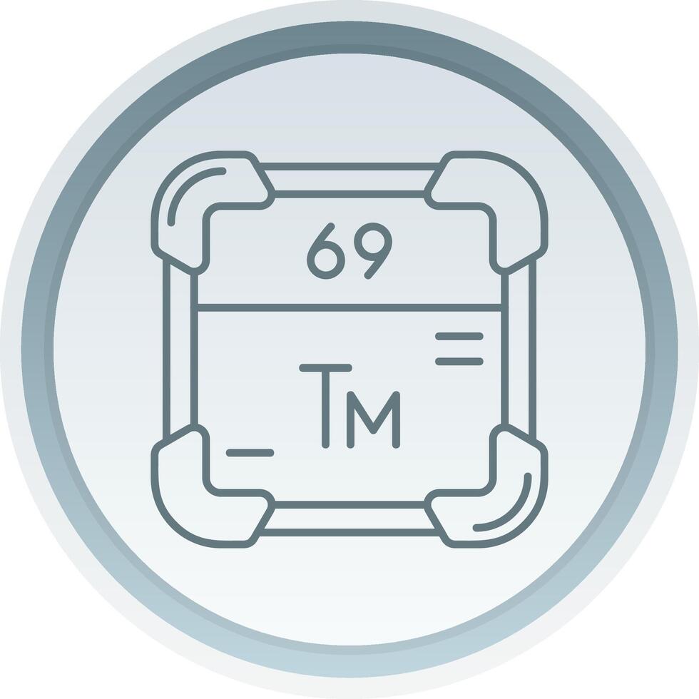 Thulium Linear Button Icon vector