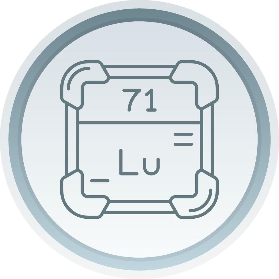 Lutetium Linear Button Icon vector