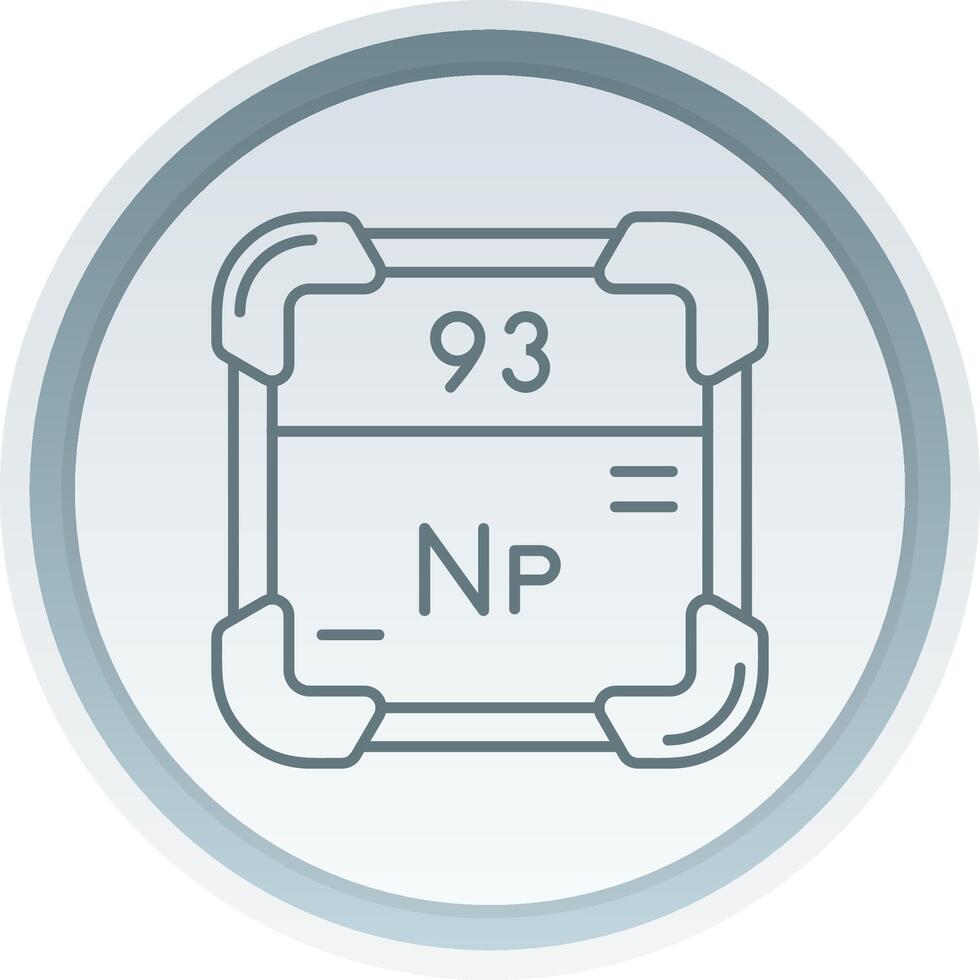Neptunium Linear Button Icon vector