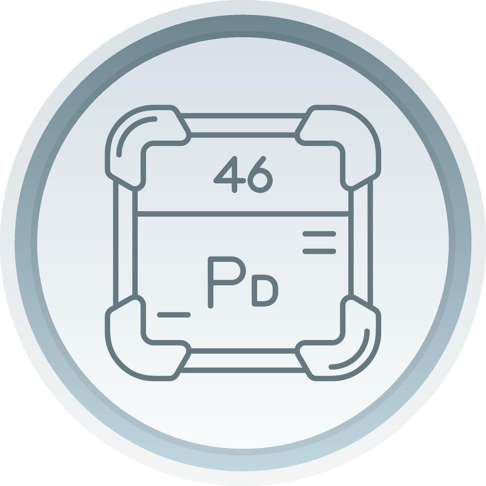 Palladium Linear Button Icon vector