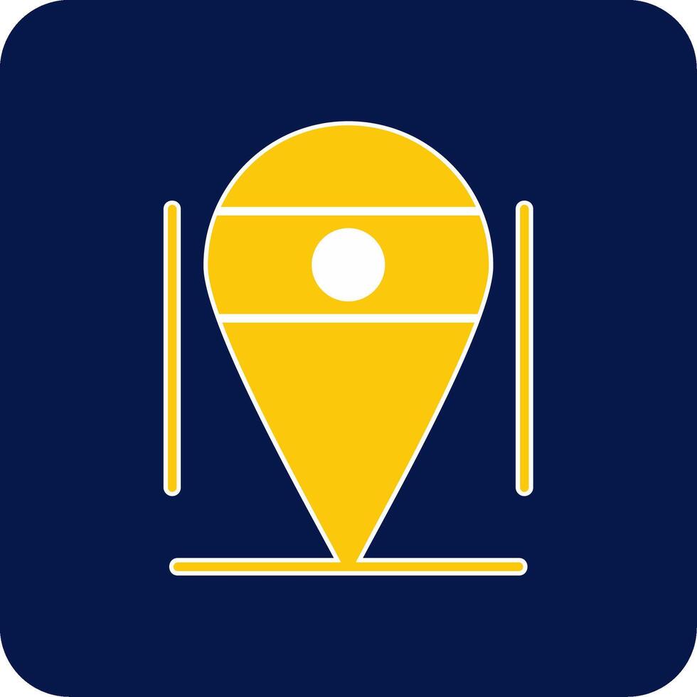 Location Glyph Square Two Color Icon vector