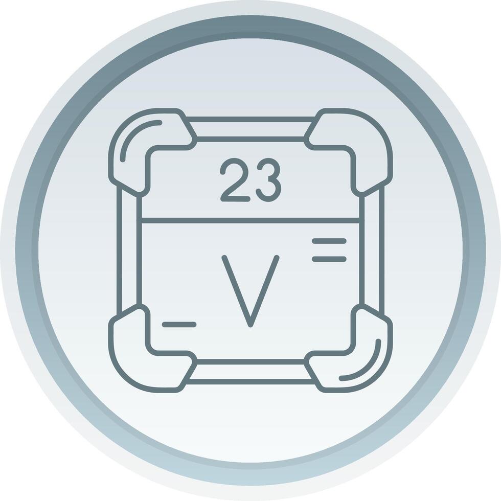 Vanadium Linear Button Icon vector