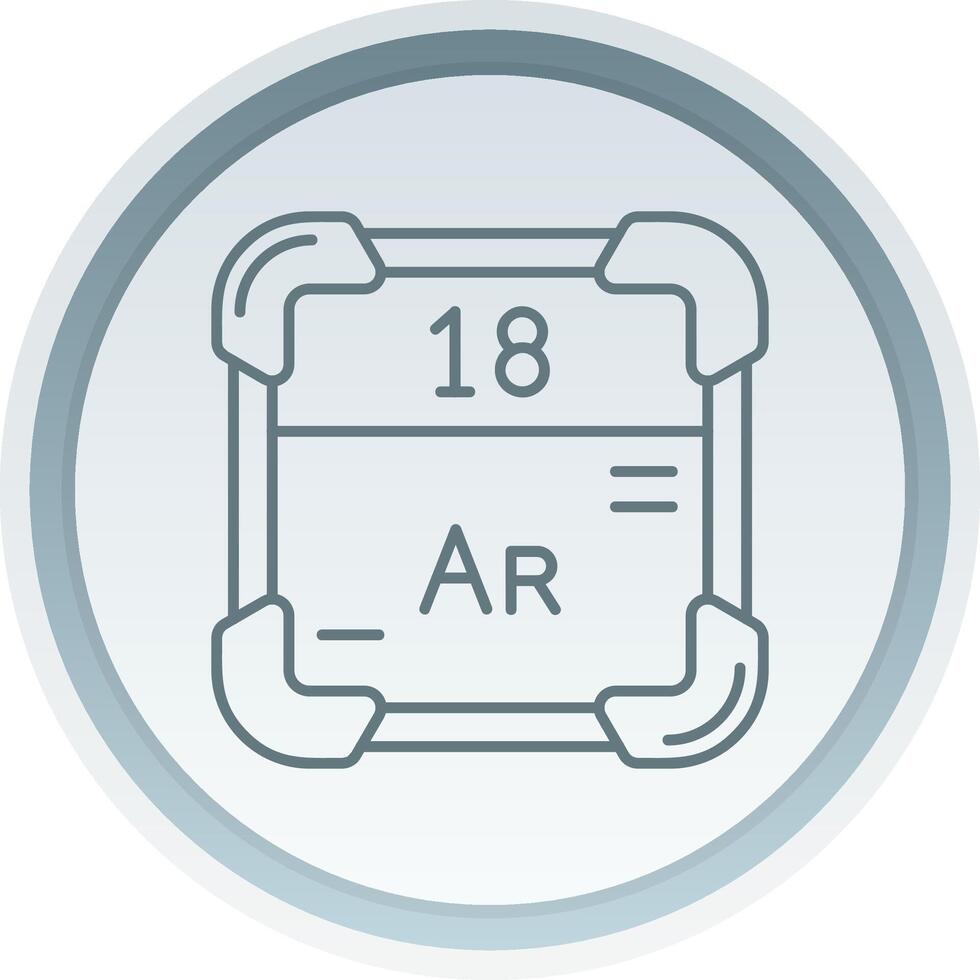 Argon Linear Button Icon vector