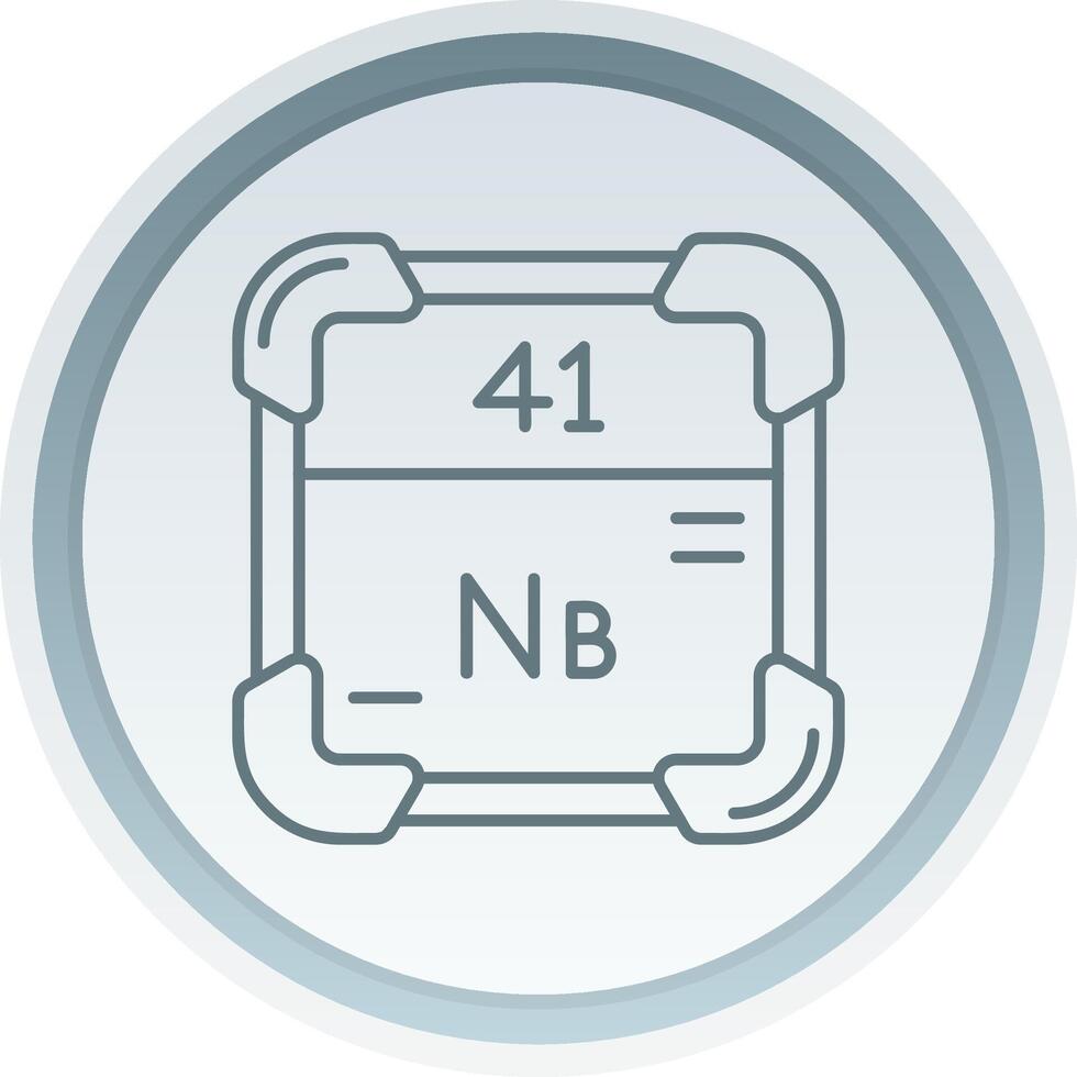 Niobium Linear Button Icon vector