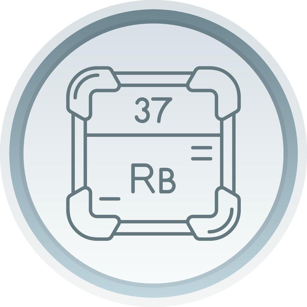 Rubidium Linear Button Icon vector