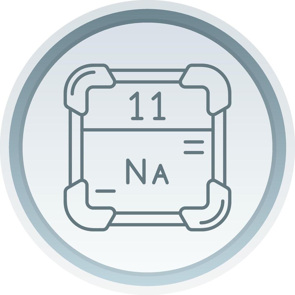 Sodium Linear Button Icon vector