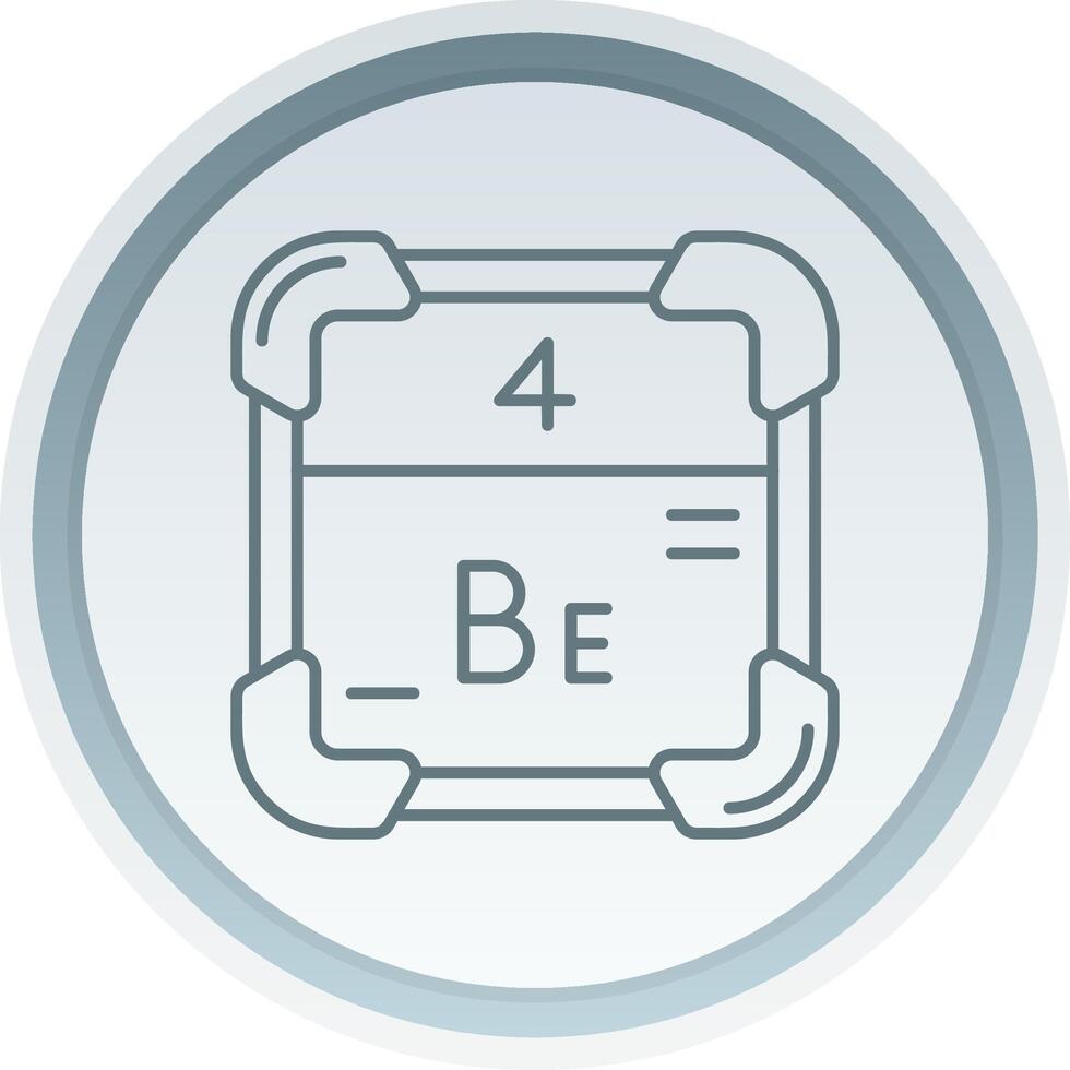 Beryllium Linear Button Icon vector