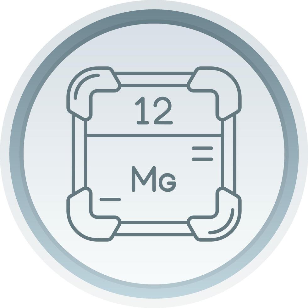 Magnesium Linear Button Icon vector