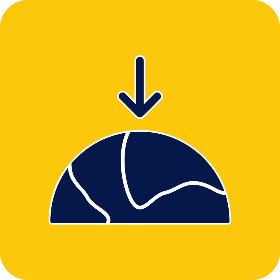 Gravity Glyph Square Two Color Icon vector