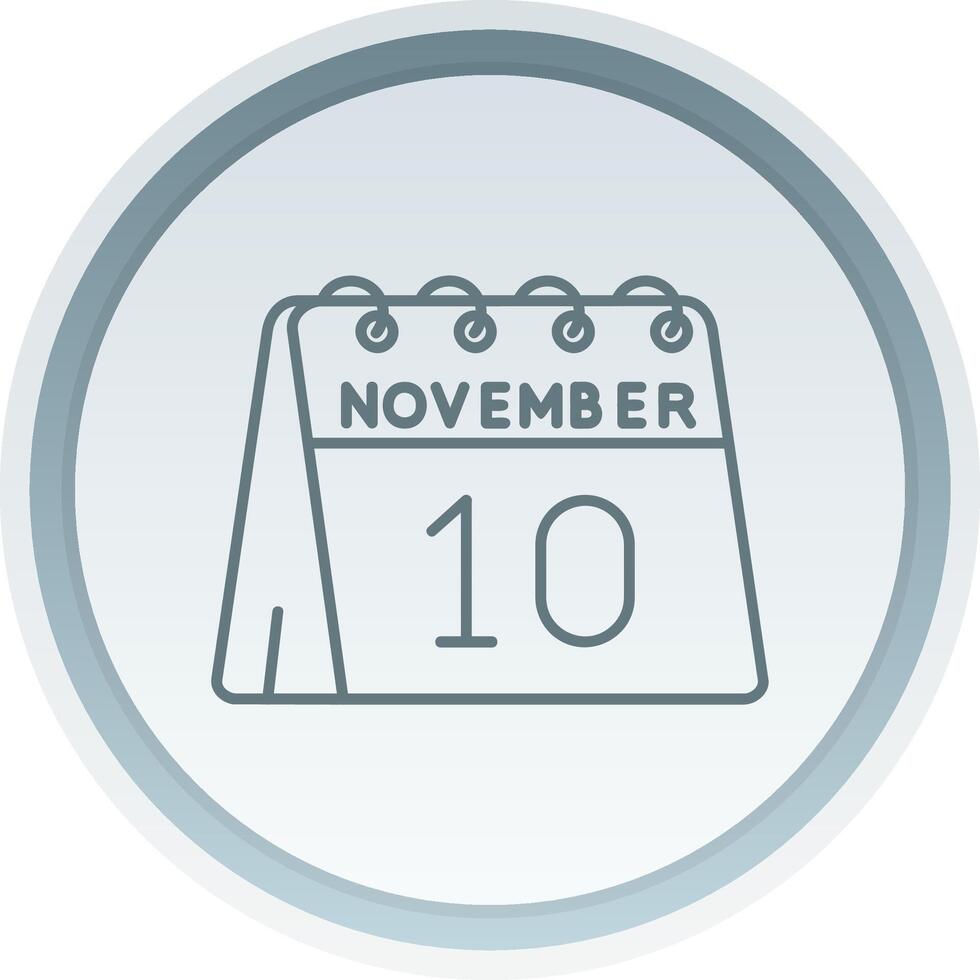 10th of November Linear Button Icon vector