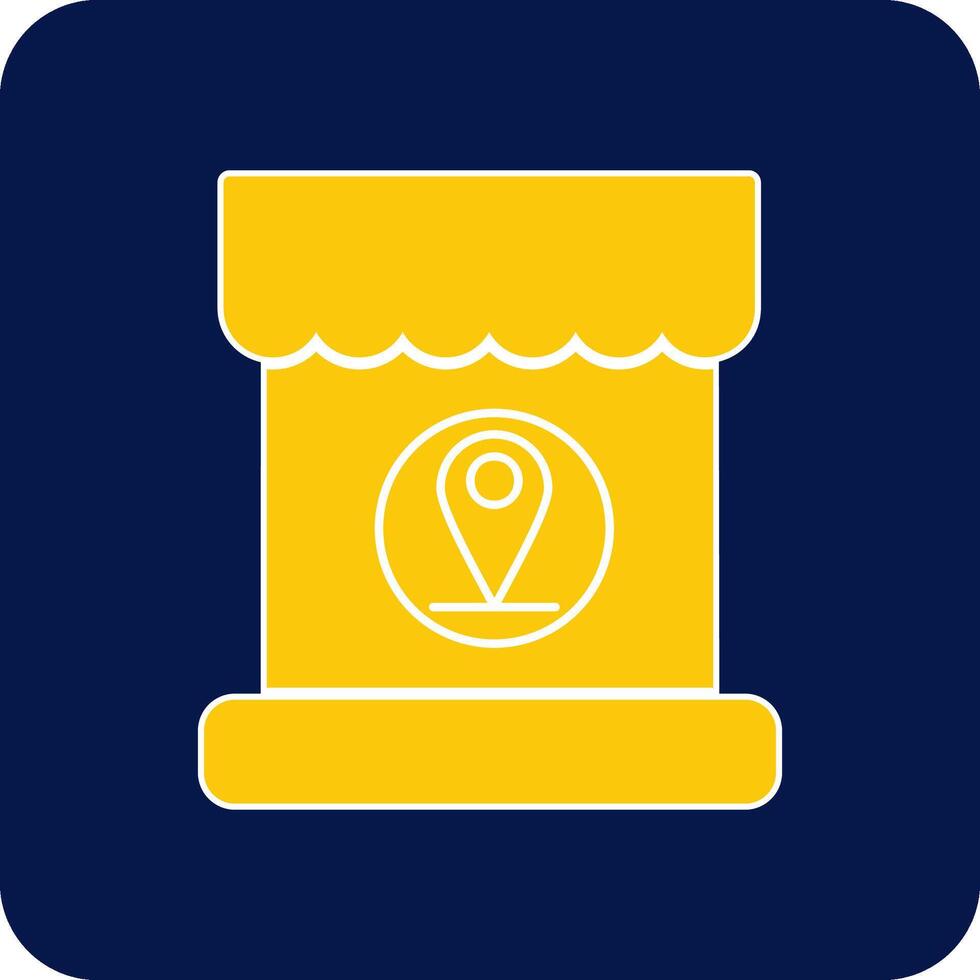 Adress Glyph Square Two Color Icon vector