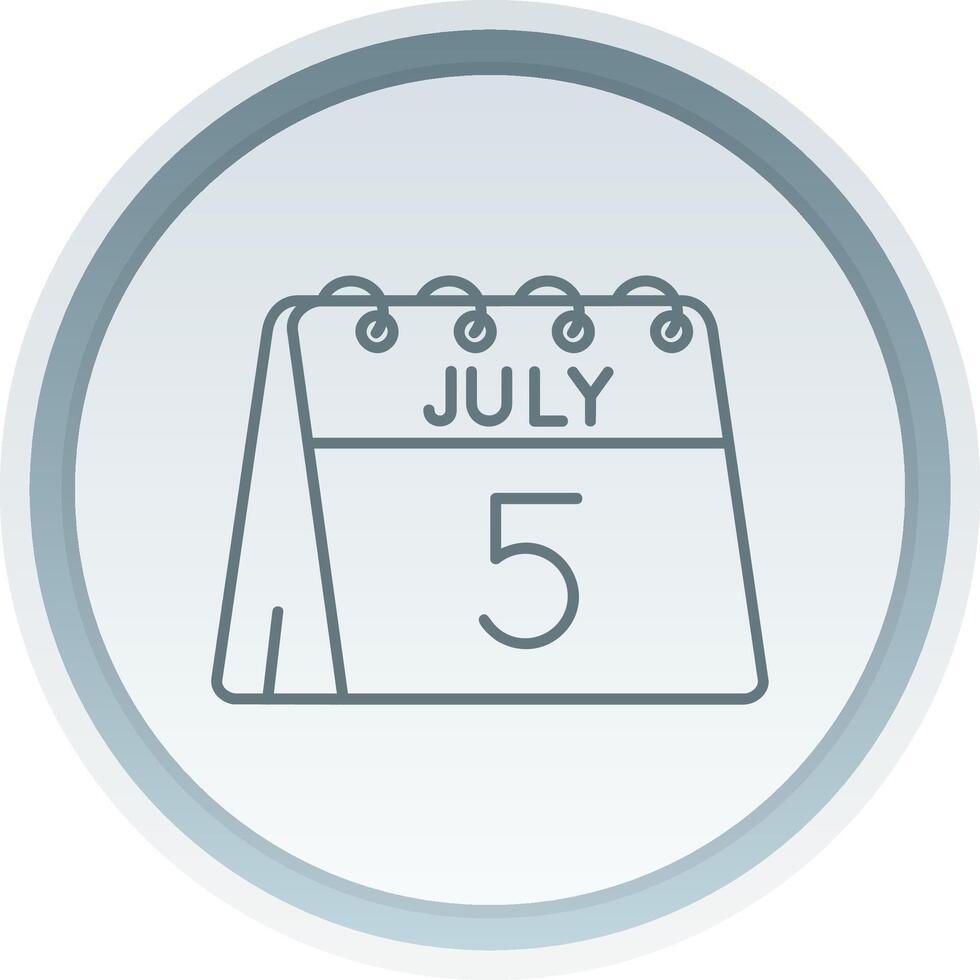 5to de julio lineal botón icono vector