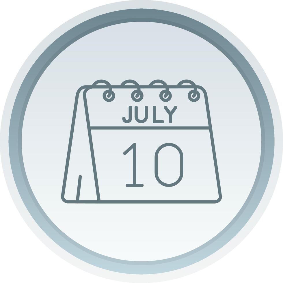 10th of July Linear Button Icon vector