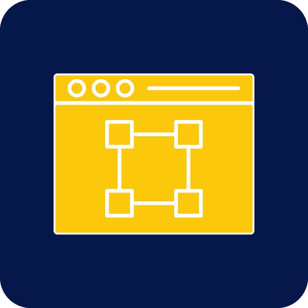 Text Editor Glyph Square Two Color Icon vector