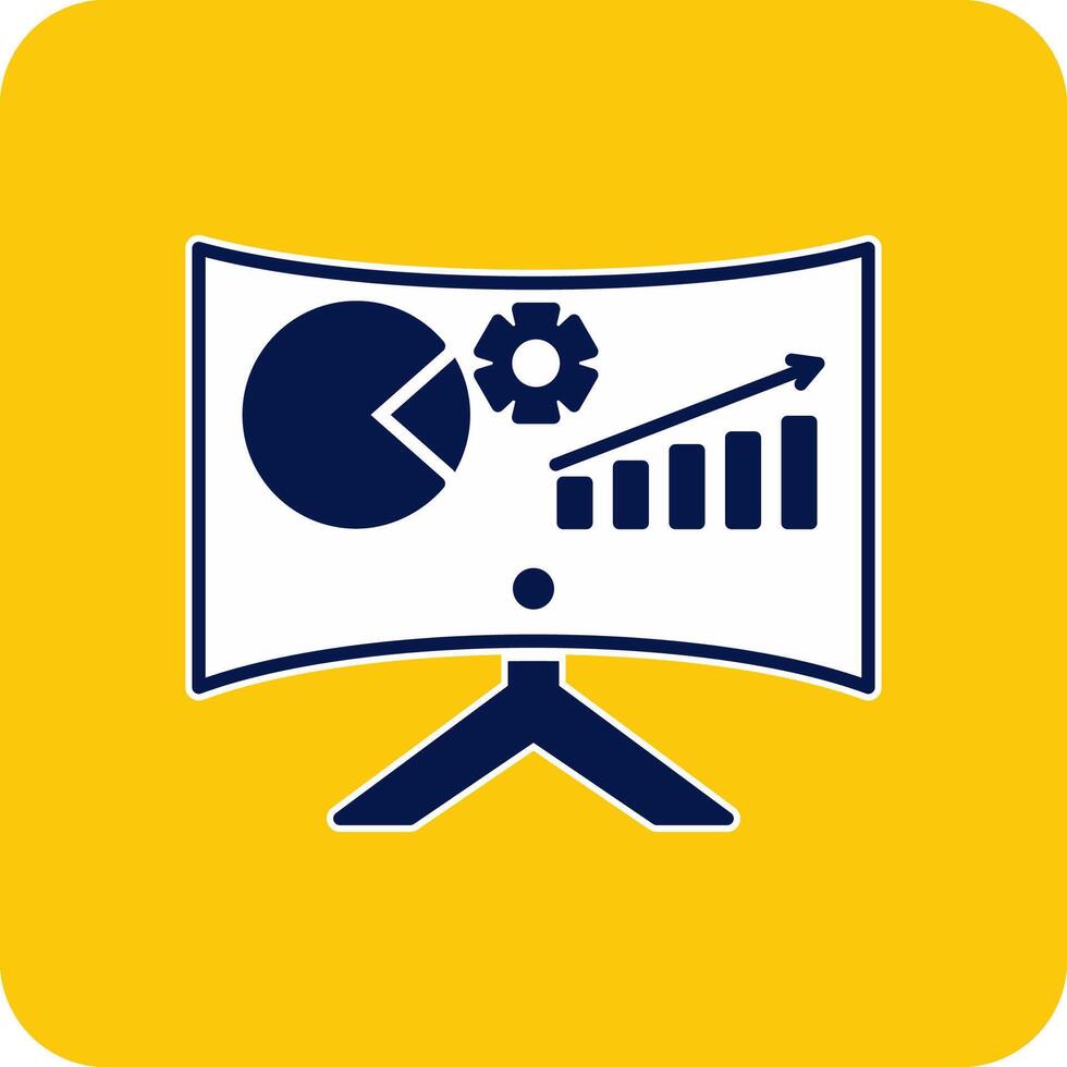 Management Glyph Square Two Color Icon vector