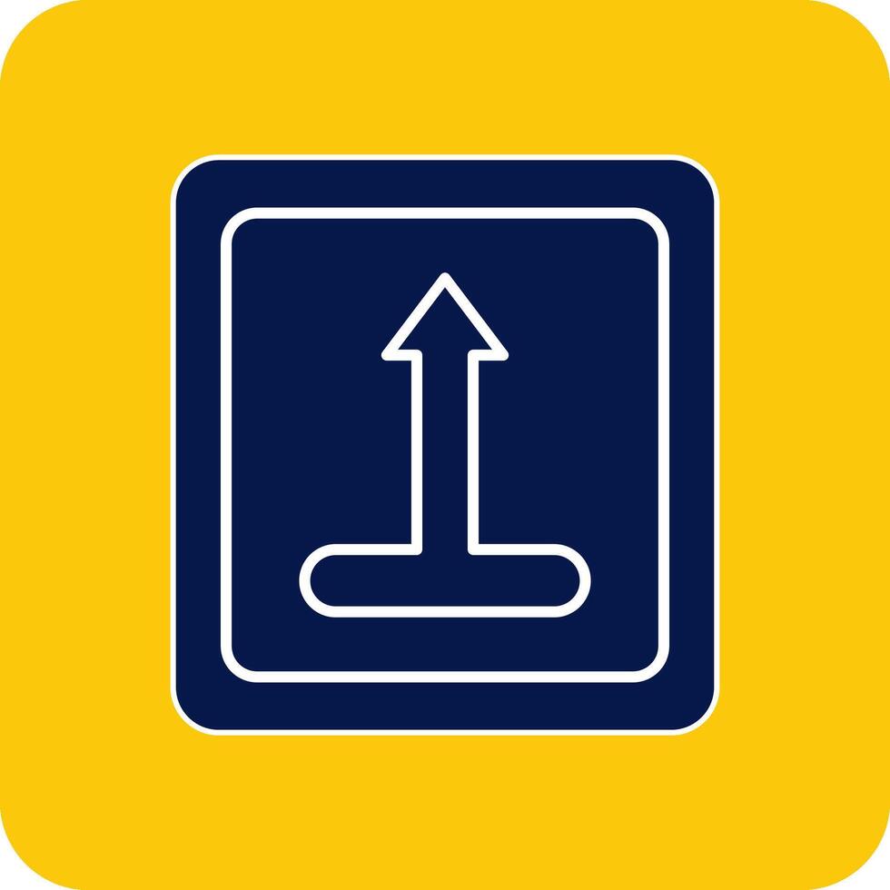 Merge Glyph Square Two Color Icon vector