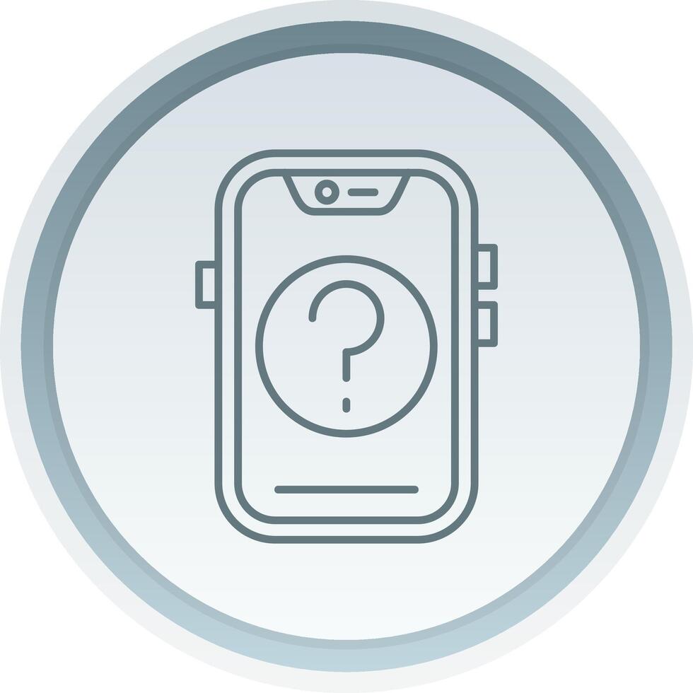 Question Linear Button Icon vector