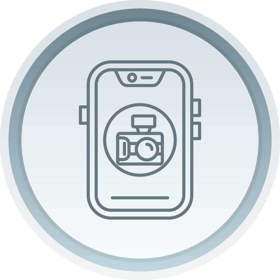 Camera Linear Button Icon vector