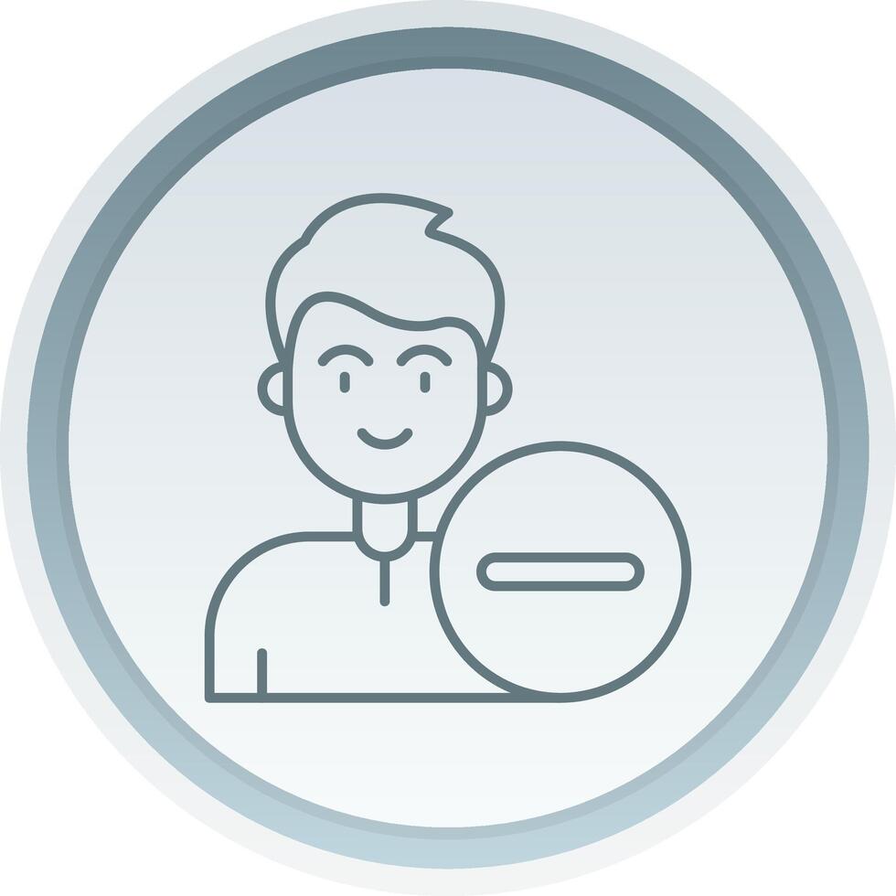 Remove Linear Button Icon vector