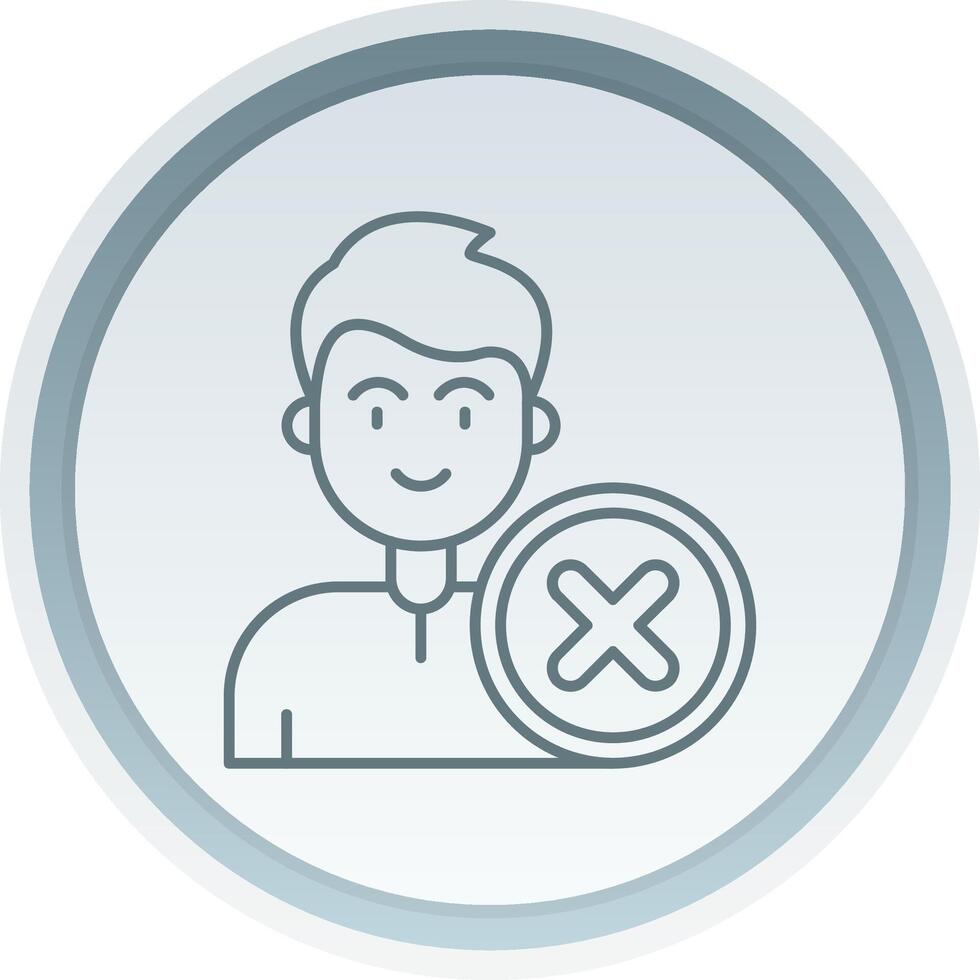 Cancel Linear Button Icon vector