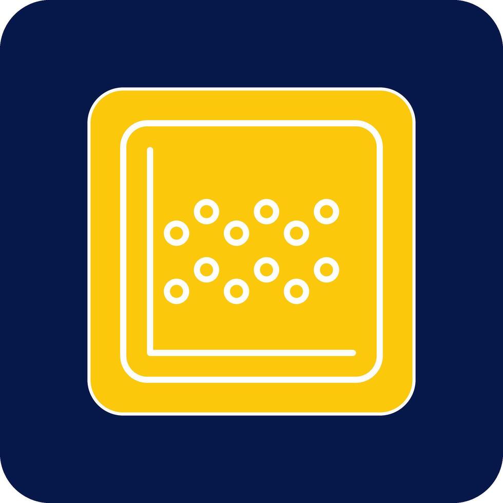 Chart Glyph Square Two Color Icon vector